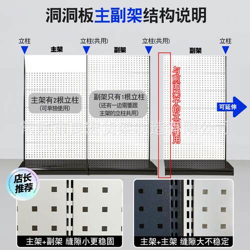 洞洞货板置物展示架架架落钢地靠墙店铺广告牌置物收纳架子