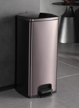 厨量房垃圾式桶家用不锈钢脚踏办公室带MJY脚盖踩大容大号商用卫