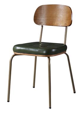 中吧古风酒创BMS-6888意酒馆饭店椅子革北欧铁艺大师设计皮软包餐