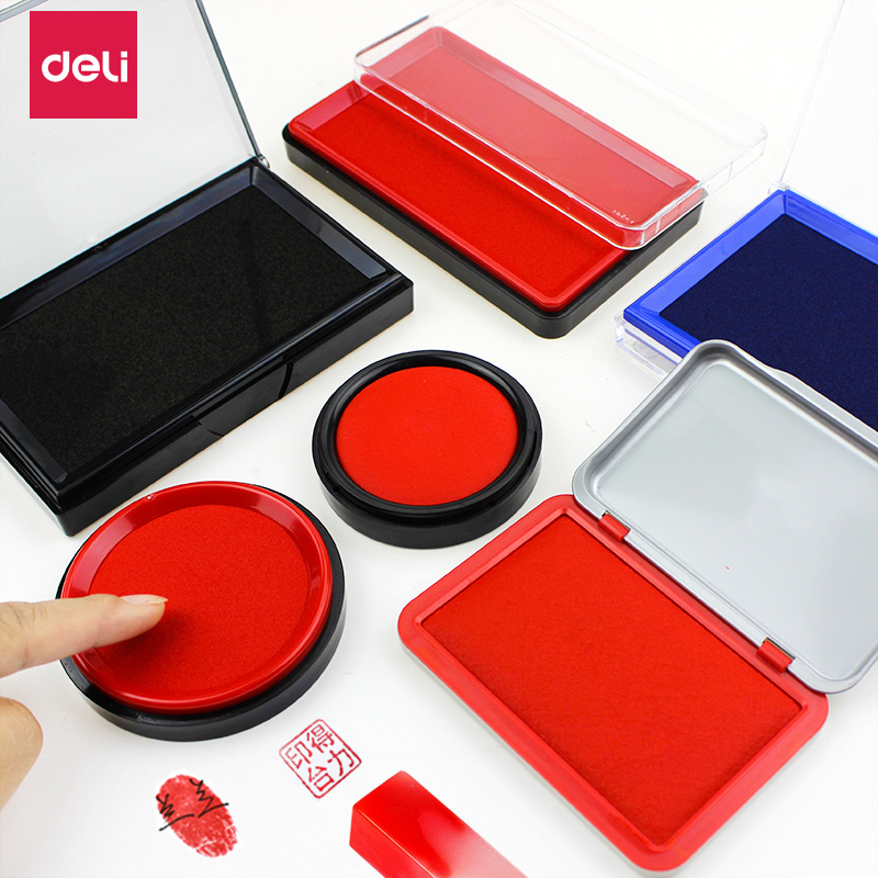 快干印台红色长方形大号速干印泥