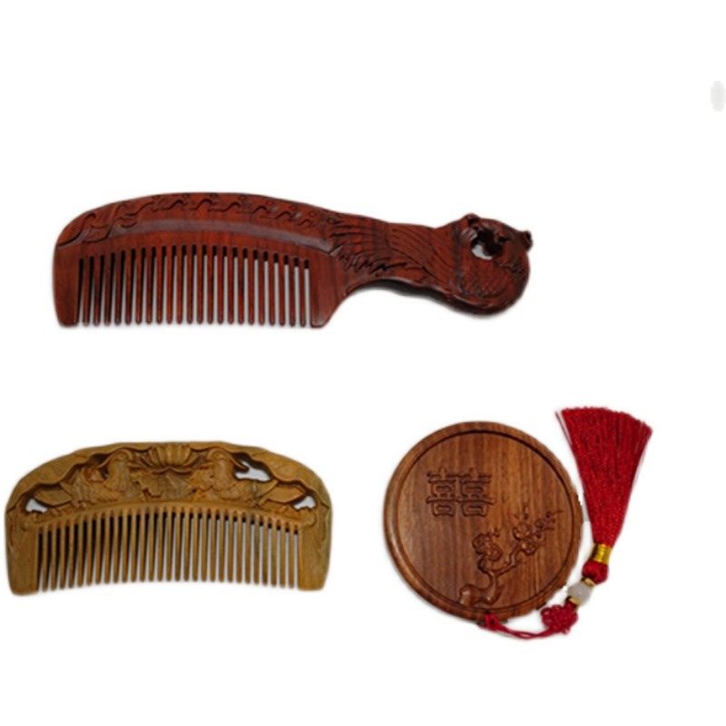 结婚木梳镜梳套装婚庆喜梳陪嫁嫁妆送礼 婚礼N礼品 送闺蜜新婚礼