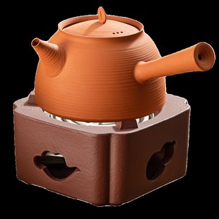 电热丝煮茶炉四方K小型家用防水砂铫烧水 红泥黑晶炉静音迷你老式
