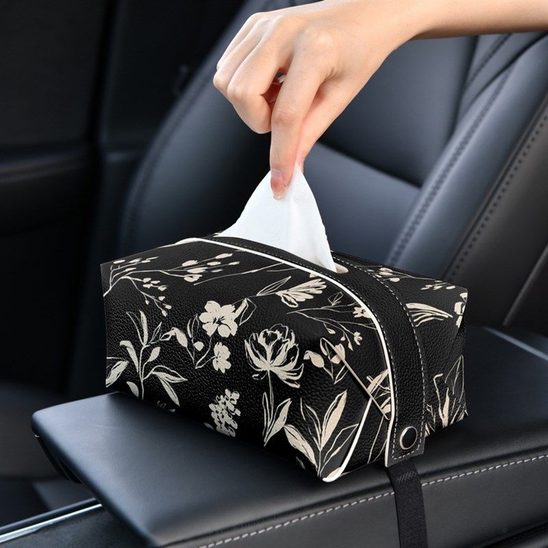 奶油风侘寂风车载纸巾盒挂式高级感汽车用扶K手箱卫生纸盒皮质遮,收纳整理,纸巾盒,淘宝优惠券,粉丝福利购,淘宝优惠卷