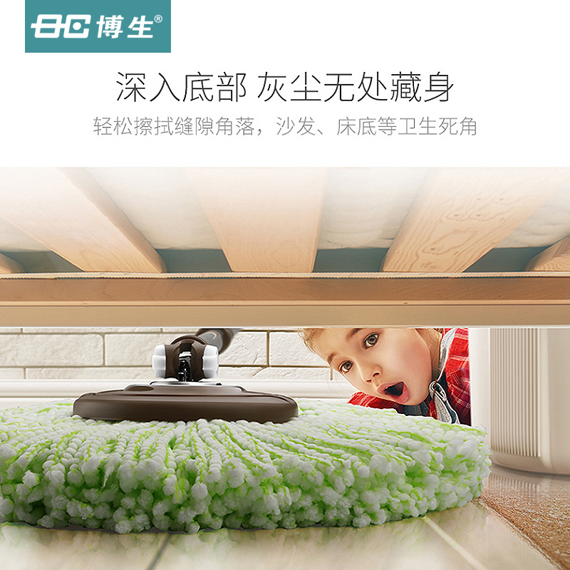 博生旋转拖把桶地拖桶双驱动自动地拖头拖M布桶家用墩布不锈钢拖