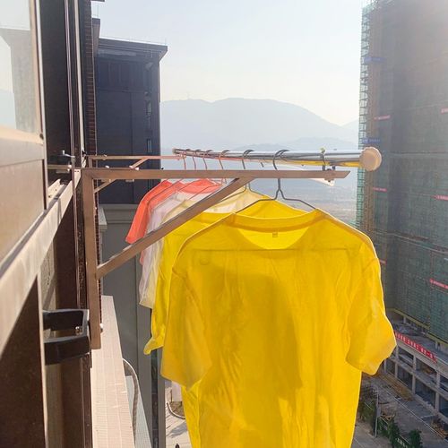 不锈钢窗户免打孔晾衣q架阳台晾衣晒被神器防盗窗护栏窗外晾衣架