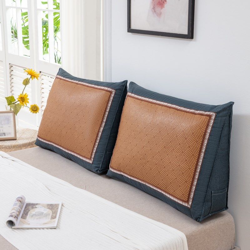 夏季卧室床上靠背垫凉席r背靠枕沙发藤席靠垫夏凉榻榻米床靠大软,居家布艺,床头靠垫,淘宝优惠券,粉丝福利购,淘宝优惠卷