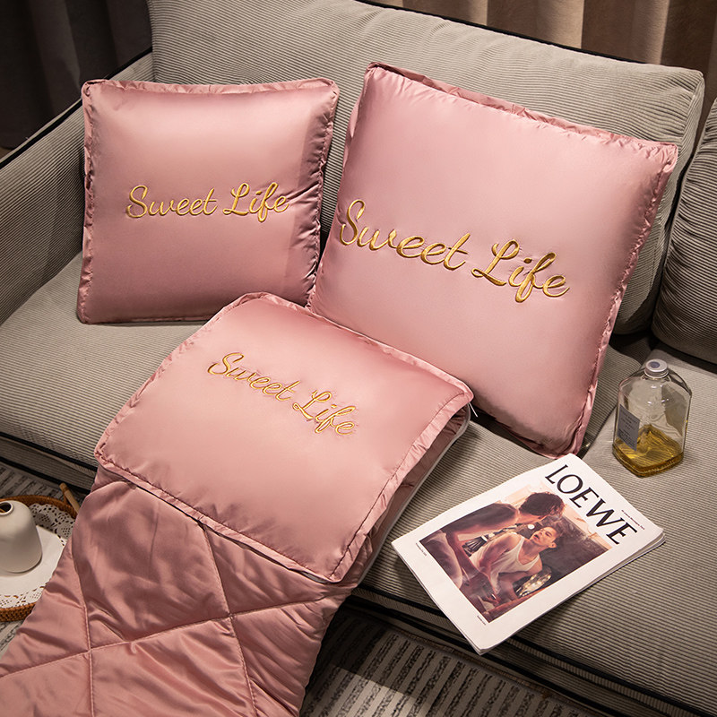 冰丝抱枕被子两用办公室折叠午睡枕头毯子二合一沙发汽Z车靠枕车,居家布艺,抱枕被,淘宝优惠券,粉丝福利购,淘宝优惠卷