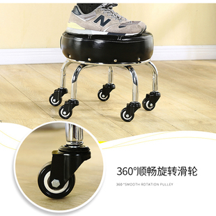 带轮小矮凳滑轮凳圆板凳带娃儿童学步凳美缝美甲凳沙发凳