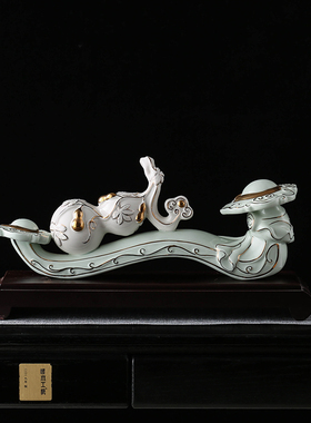 陶瓷如意葫芦中式客厅家居摆设业招财装饰礼品乔迁新居玄关