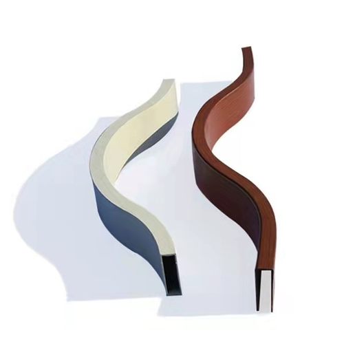 定制铝合金吊顶异型装饰方管艺术拉弯工艺木纹波浪铝方通金属天