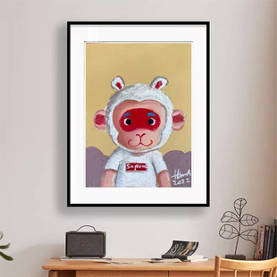 陈建周版画悟空梵高高级感潮流艺术装饰画客厅沙发明星同款挂壁画