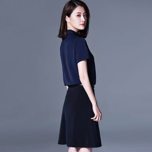 短袖 高端职业套装 气质女神范面试商务正装 套裙时尚 OL工作服 女夏季
