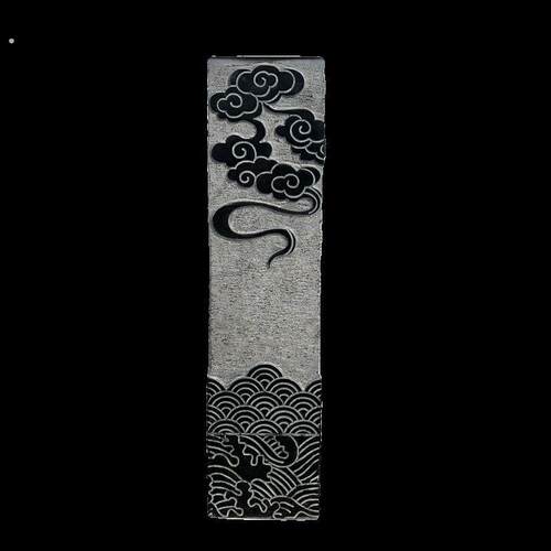 石雕祥云柱天然青石仿古拴马桩石柱子新中式客厅玄关展示柱石柱墩