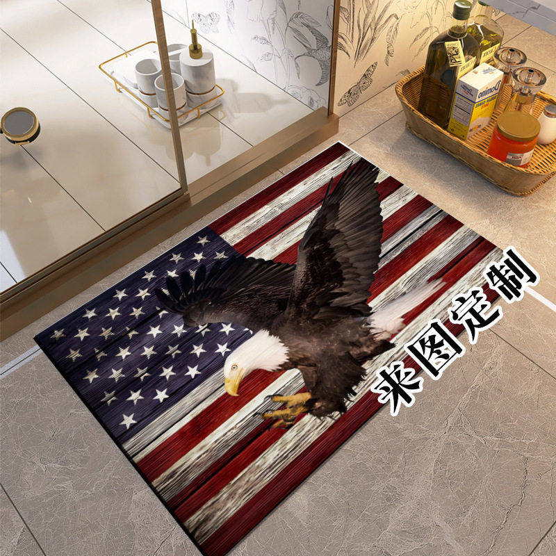 亚马逊美式厨房耐脏地垫入户门口室内外脚垫旗帜装饰印花地垫,居家布艺,家用脚垫,淘宝优惠券,粉丝福利购,淘宝优惠卷
