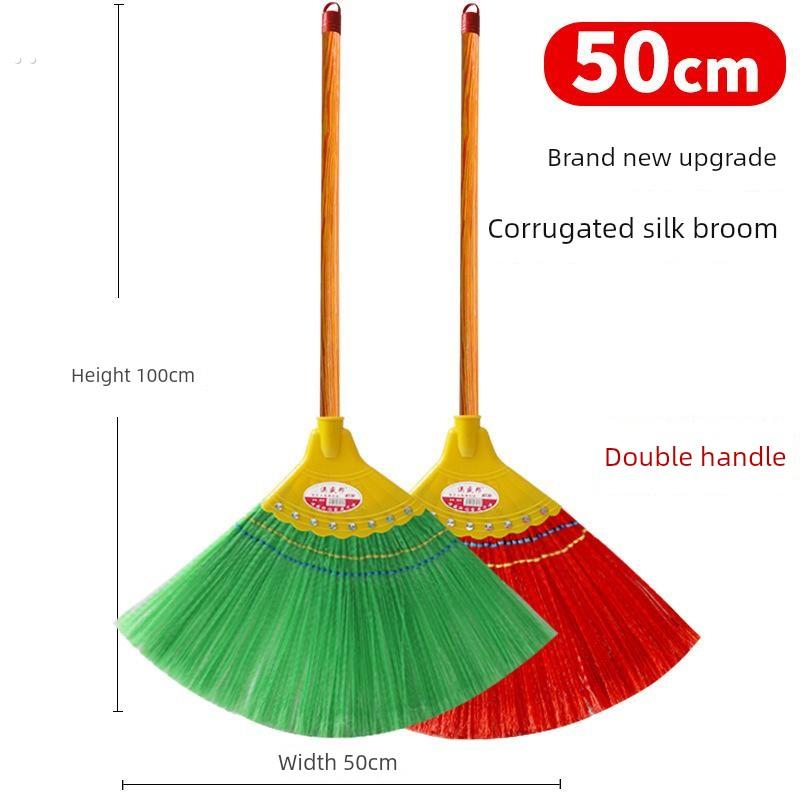 扫帚家用新扫帚扫地波纹钢丝耐用坚固老家农村学校环卫工不粘头发