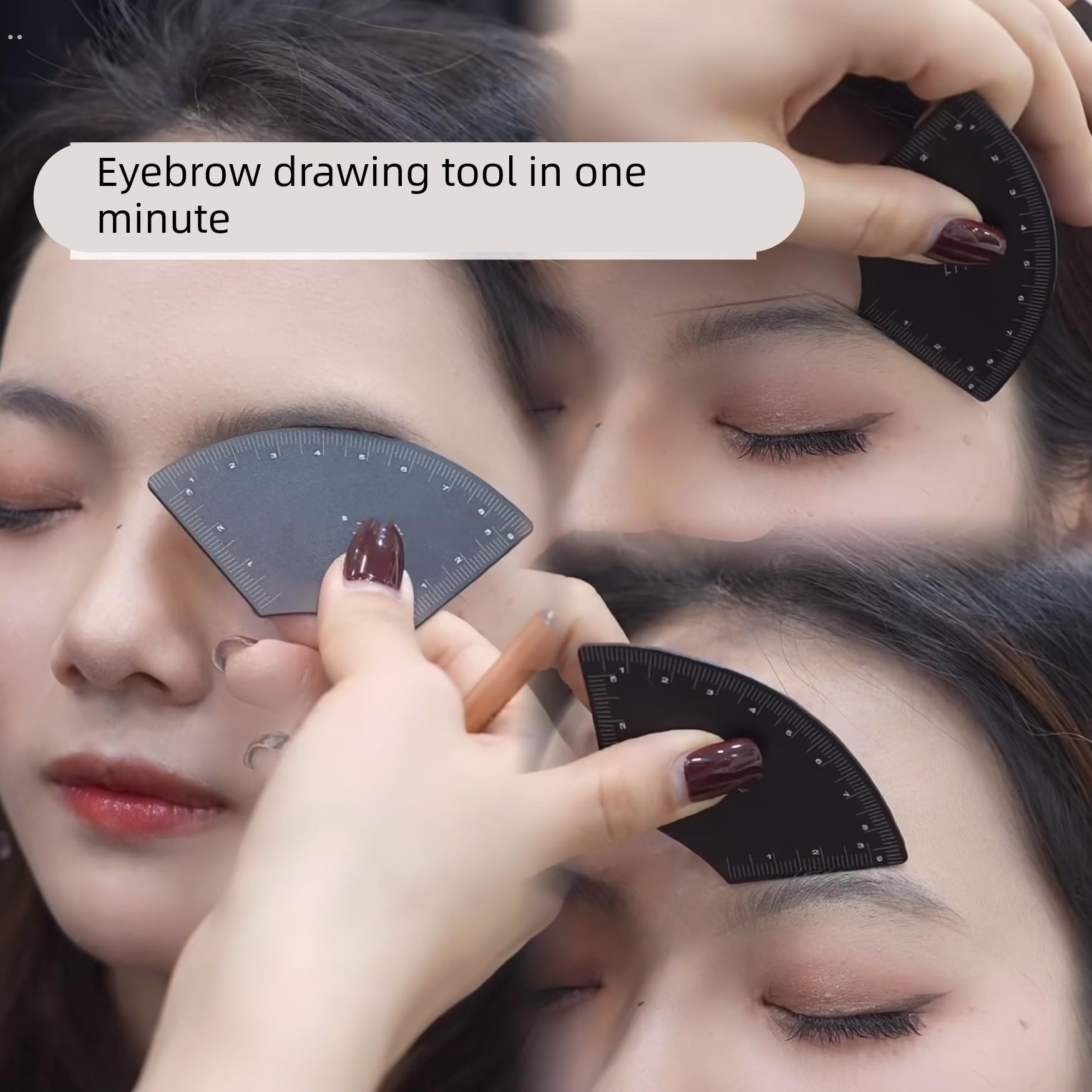 新款一分钟画眉神器尺子对称三点定位量眉尺眉型设计纹绣用品