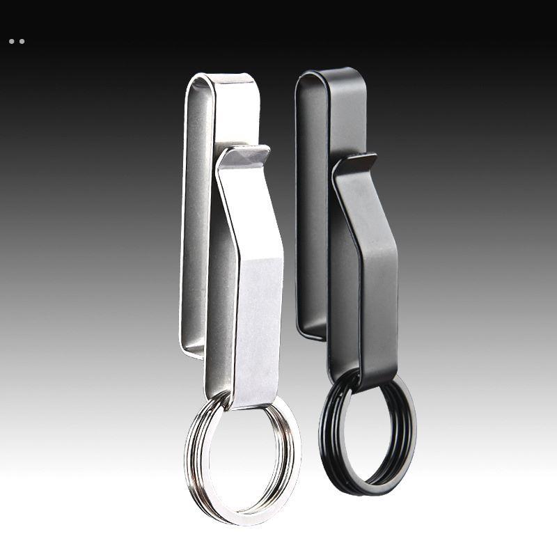 高质量不锈钢挂扣穿皮带腰夹插扣大号腰带钥匙扣钥匙链男士锁钥扣