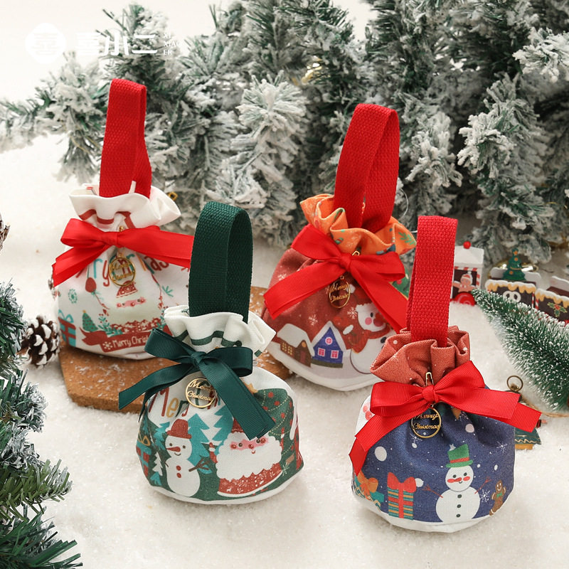 圣诞节礼物袋平安夜礼品袋圣诞老人糖果礼物袋苹果袋平安果包装袋