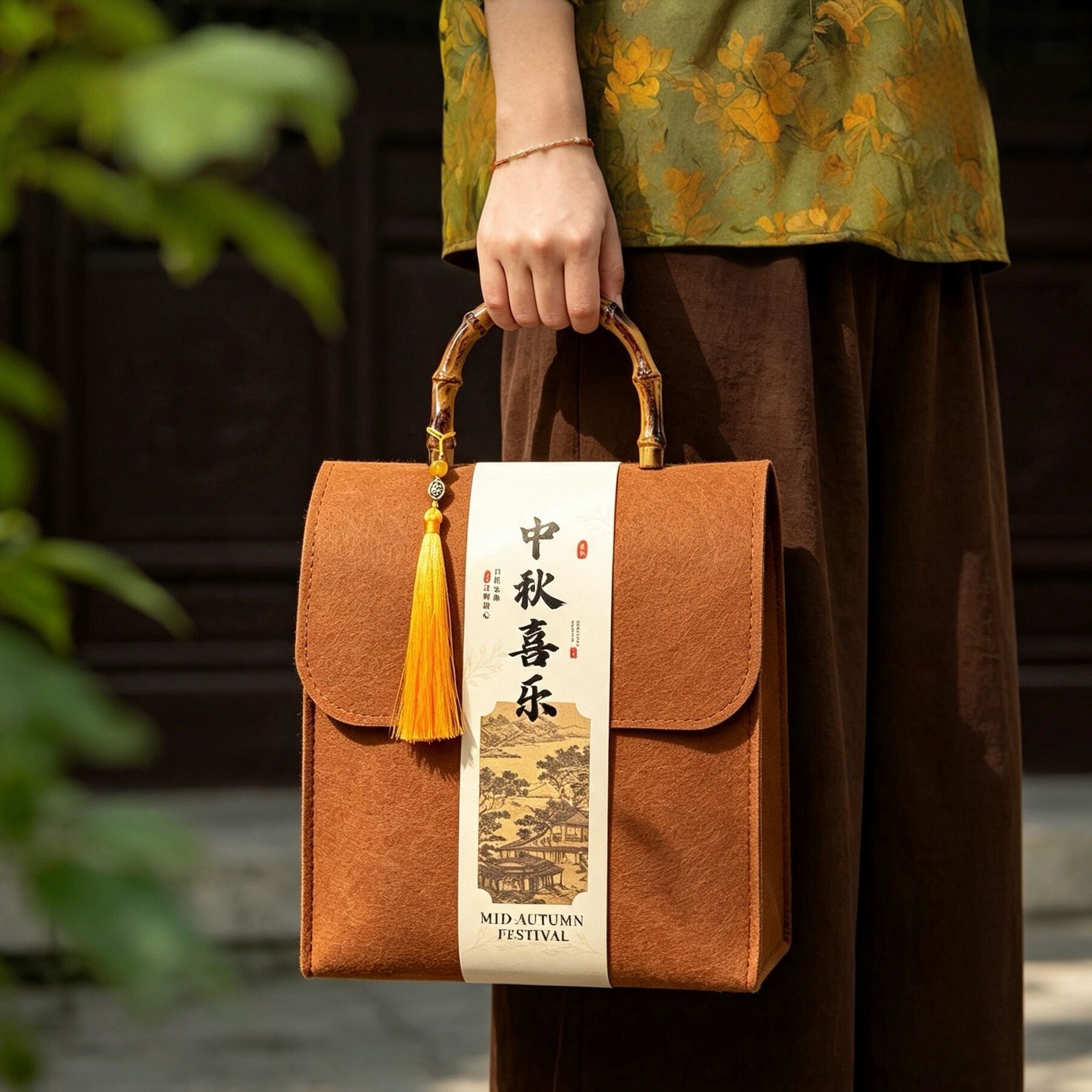 2026中秋月饼礼盒送员工礼袋包装盒子新款酒店高档古风中秋礼品袋