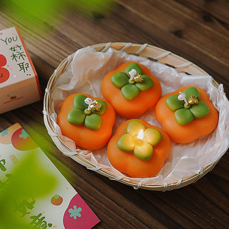 2026新年实用小礼品柿子水果香薰蜡烛香氛摆件马年香薰礼物伴手礼,包装,中秋礼品包装,淘宝优惠券,粉丝福利购,淘宝优惠卷