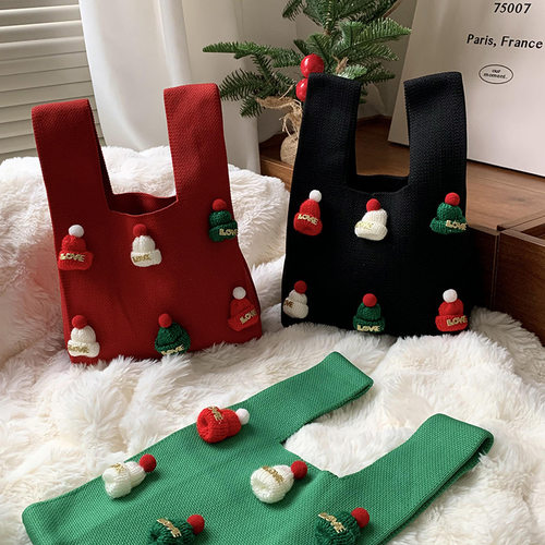 圣诞节平安夜苹果礼物袋2024新款