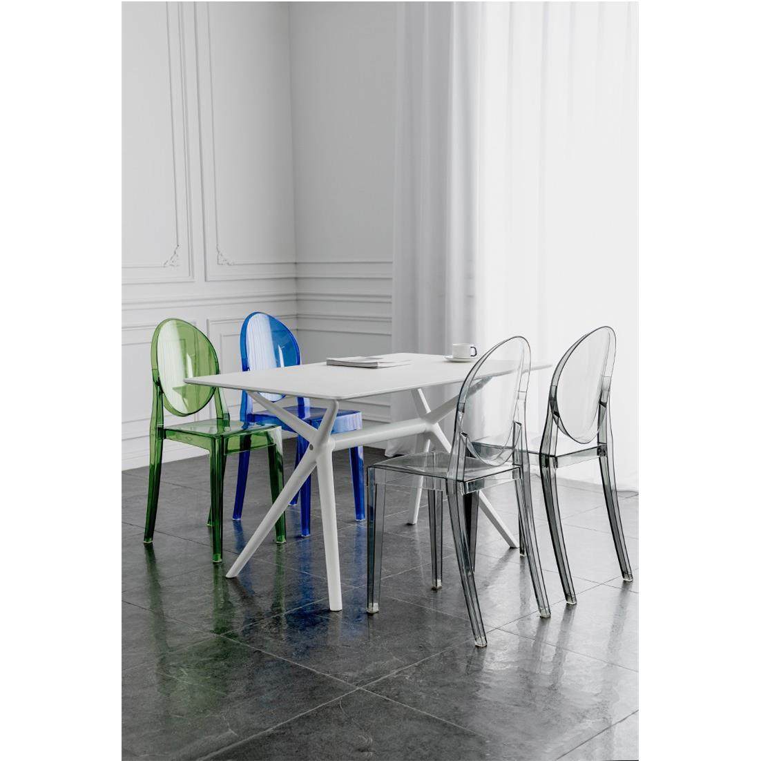 北欧透明椅子网红餐厅亚克力水晶凳子创意魔鬼餐椅家用化妆塑料椅