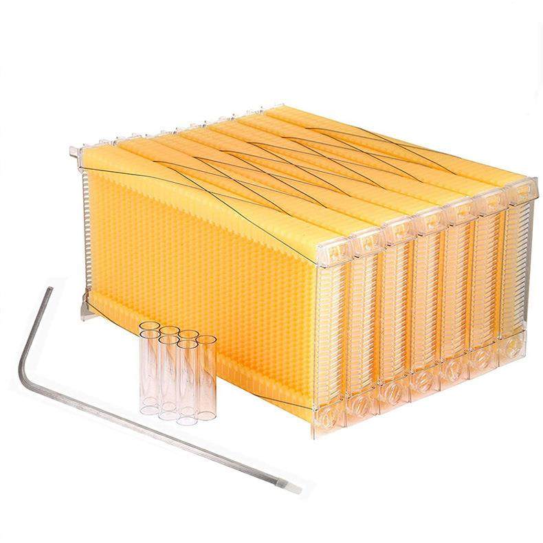 出口型热销蜂具7PCS自流蜜巢础蜂脾自流蜜蜂箱自动取蜜塑料巢础