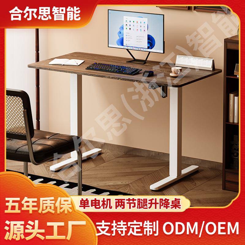 新款智能单电机升降桌电脑桌延长电动学习桌便捷组装办公桌