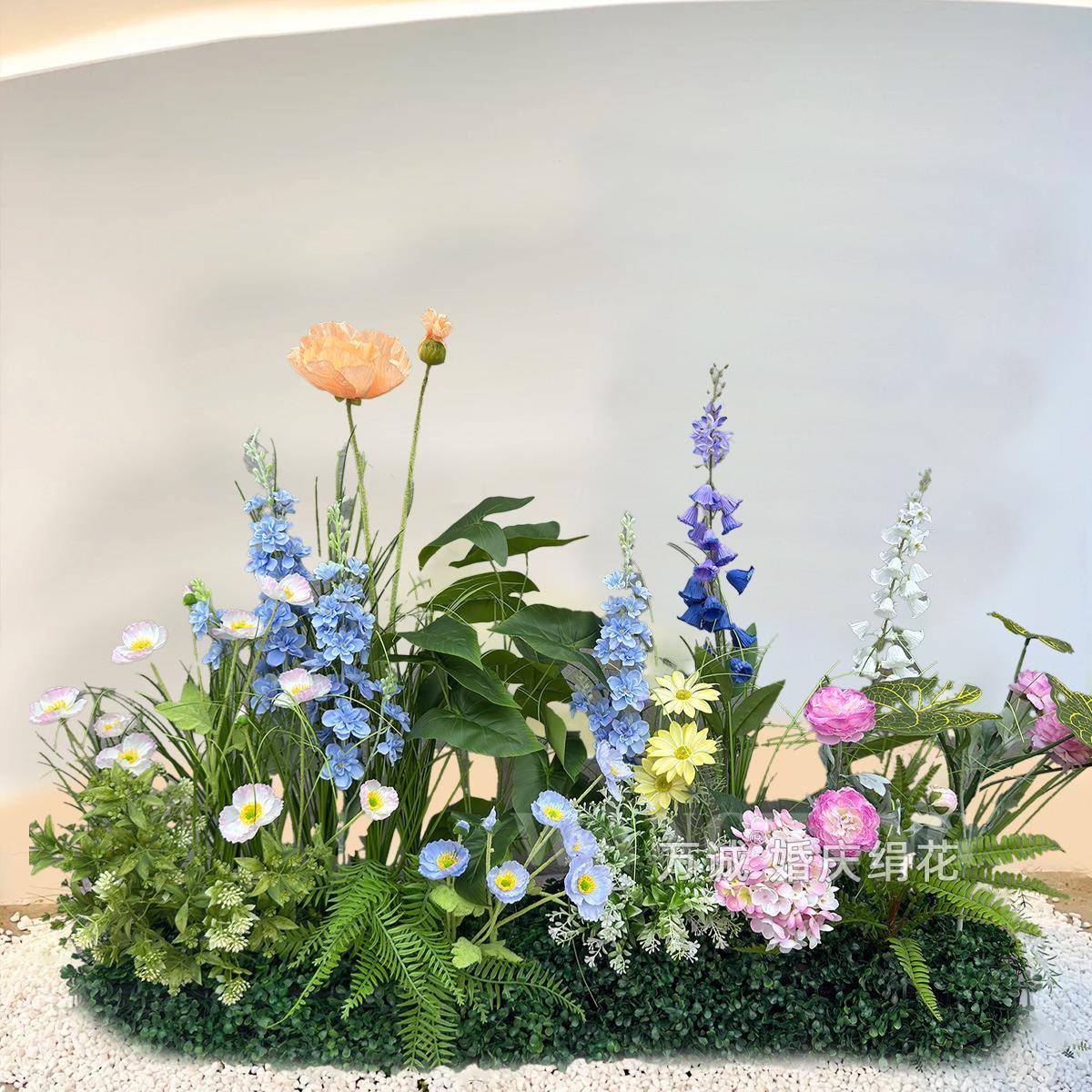 米兰仿真花绿植造景仿真植物花艺酒店橱窗室内场景布置落地装饰花