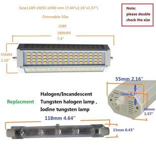 189mm长 J189 led 金卤灯500W 替代r7s 50w 灌胶电源 r7s 265v