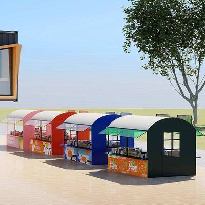 商业街摆摊展示架网红集市摊位架铁艺活动棚架商场夜市户外促销架