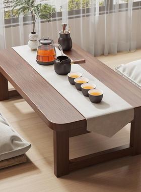 小茶桌飘窗子折叠炕家用实木榻榻米子几床上学习矮飘窗直销