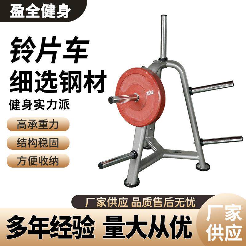 铃片车商用健身房举重杠铃架杠铃片架哑铃收纳架大孔杠铃片储存架