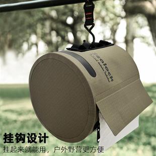 露营悬挂式纸巾盒户外小号抽纸帆布收纳袋杂物袋车载用车内收纳包