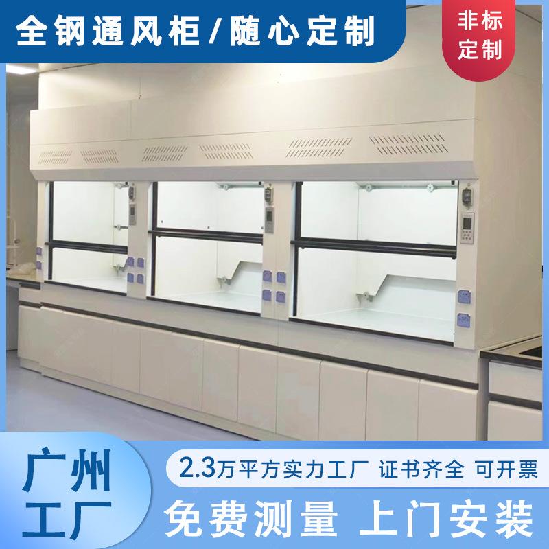 全钢通风柜耐酸碱净气通风橱落地型吸毒气通风实验室设备广州