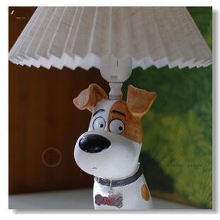 可爱卡通小狗台灯儿童房卧室床头灯插电充电遥控调光小夜灯男孩