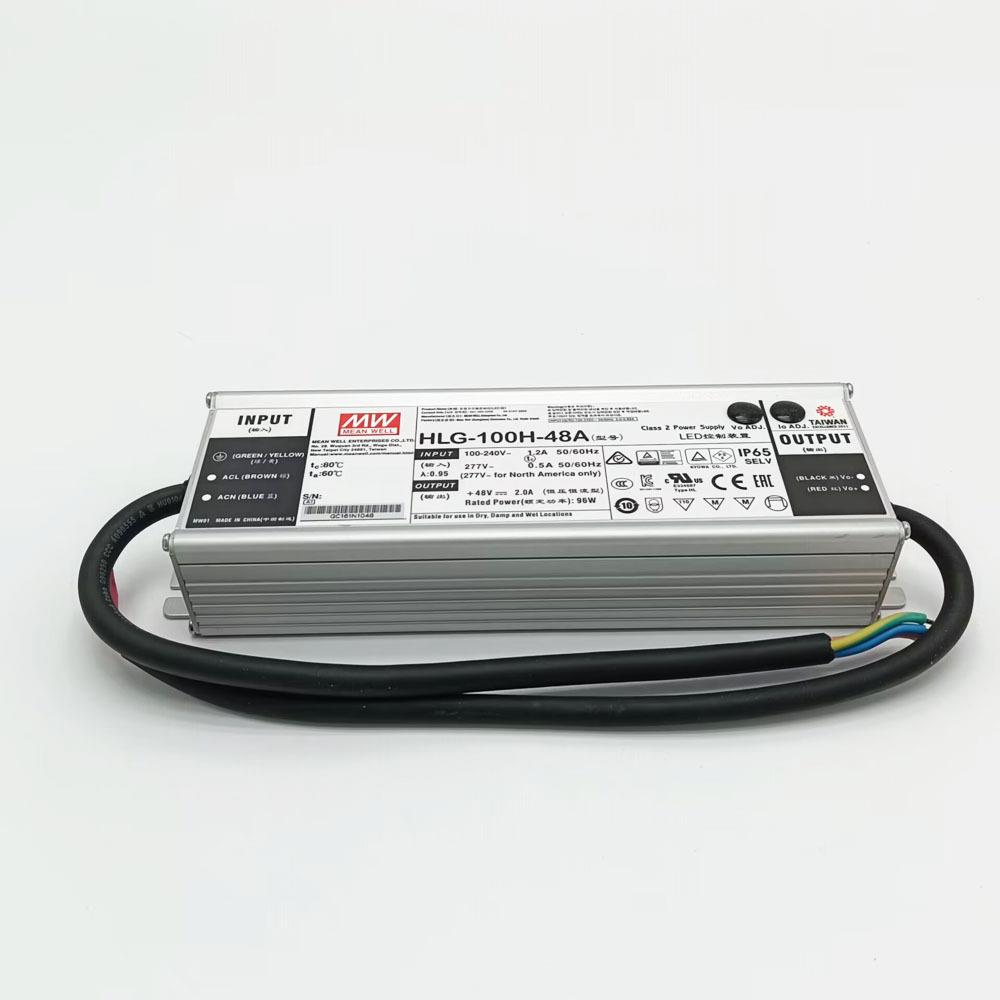 明纬LED开关电源HLG-100H-48A/24A/36A/42A防水路灯照明电源