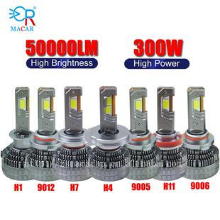高功率300WLED大灯汽车三筒管大灯超亮45000LM汽车LED前大灯灯泡