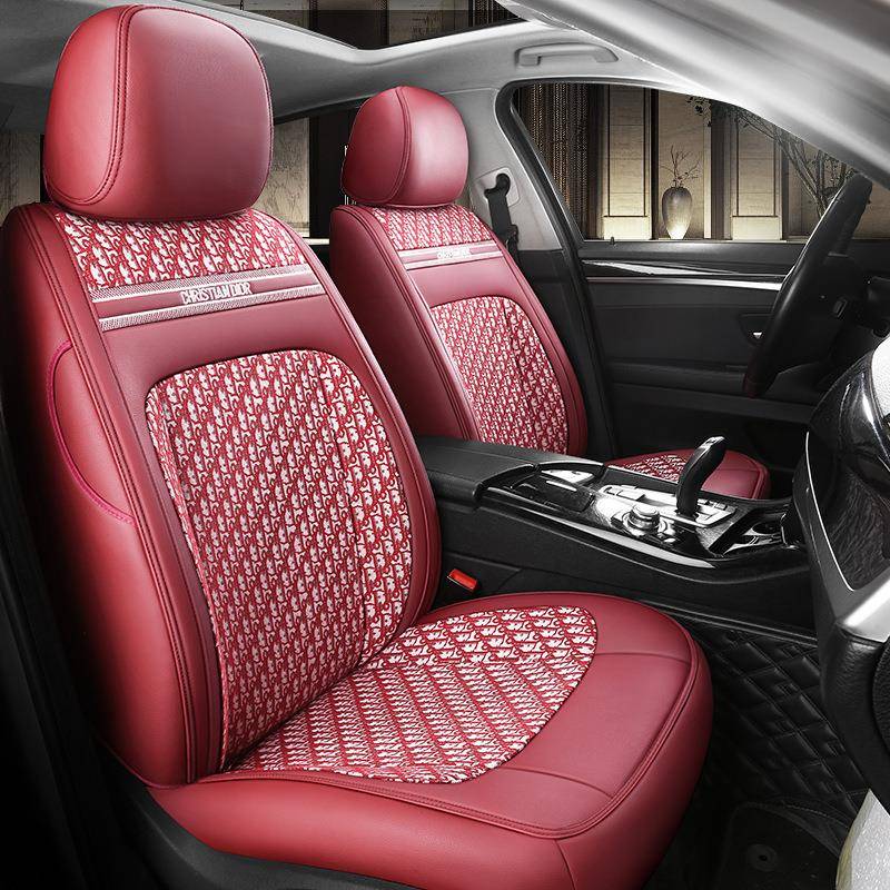 不限车型通用五座专用全包座套耐磨皮革拼接亚麻布艺四季汽车坐垫