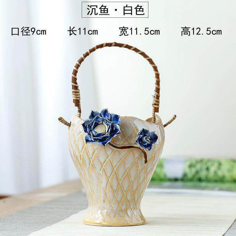 速发多肉花盆陶瓷大号清仓简约残次品粗陶花盆篮子特大号花盆特价
