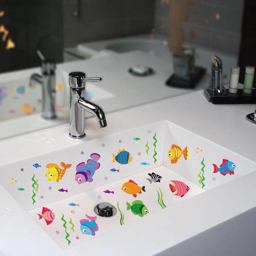 速发化妆室厕所洗手水池瓷砖防贴自粘壁纸装饰贴纸翻丑遮新墙水画