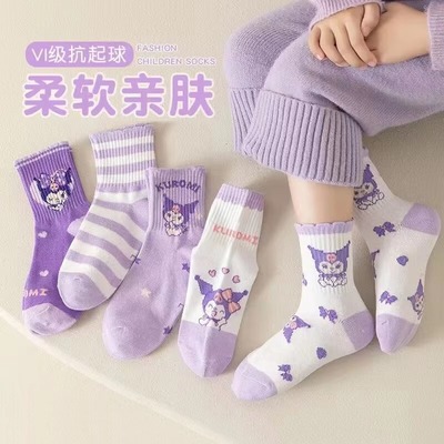 库洛米中筒袜时尚透气卡通春季