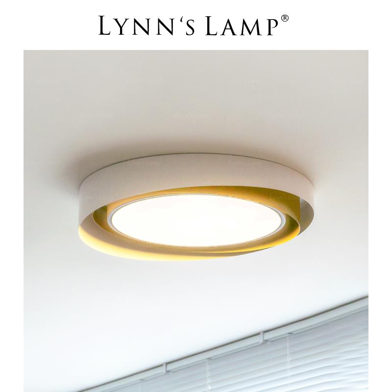 Lynn's立意 北欧简约吸顶灯 卧室书房圆形led白金轻奢极简过