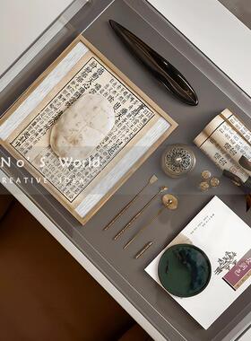 KINO奇诺新中式摆件套装组合轻奢样板间家居工艺礼品摆饰书房书桌