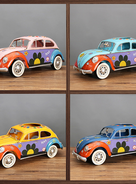 速发复古怀爷老旧意模型纸巾盒创车道具汽车模型装饰品摆件