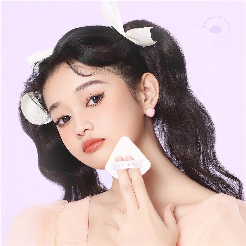 速发everbab艾蓓拉三角饭团粉扑不吃粉超软服帖气垫粉扑新手定妆