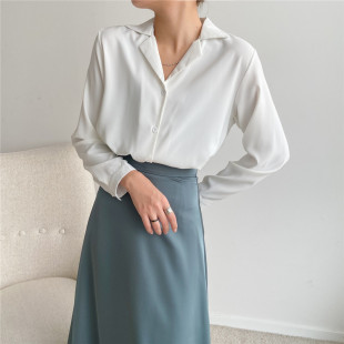 速发衣024年春秋新款 上2领职业味计感小众复古港设衬衣 长袖