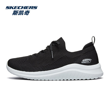 Skechers斯凯奇春季新款女鞋轻便透气一脚蹬袜套休闲运动鞋13356