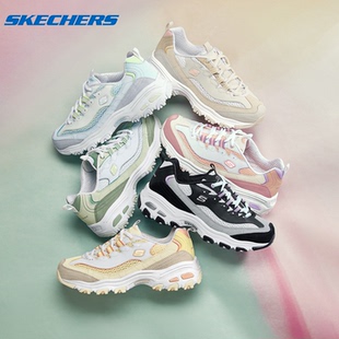 Skechers斯凯奇女春夏小冰熊厚底增高老爹鞋透气运动休闲鞋896209