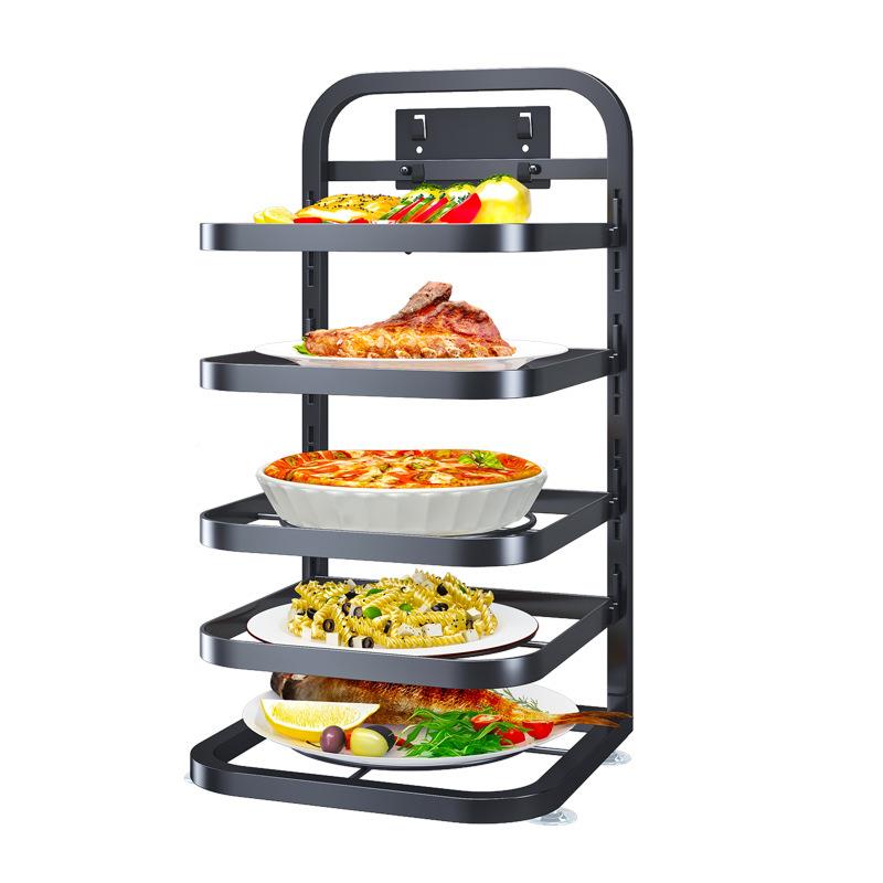 房备菜多置物架折叠PCJ-6691火锅配菜功能配菜盘墙上挂多层备壁菜